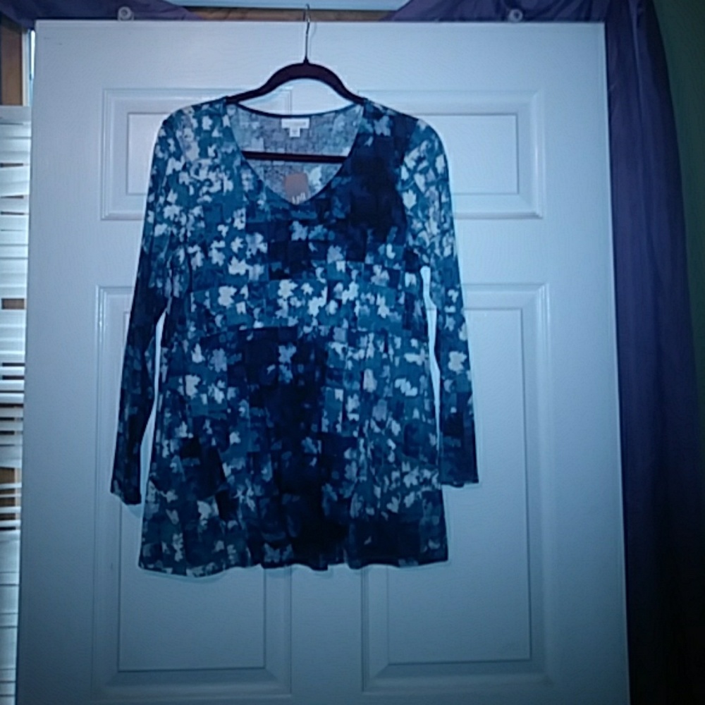 JILL blue patterned pure Jill top